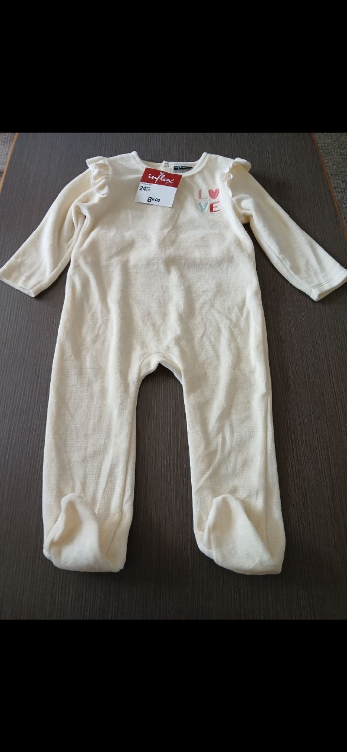 Pyjamas en velours fille 24 mois