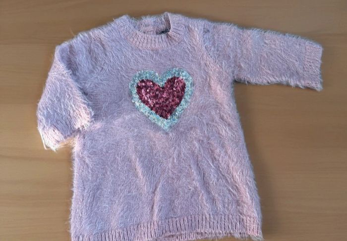 Robe pull rose In extenso