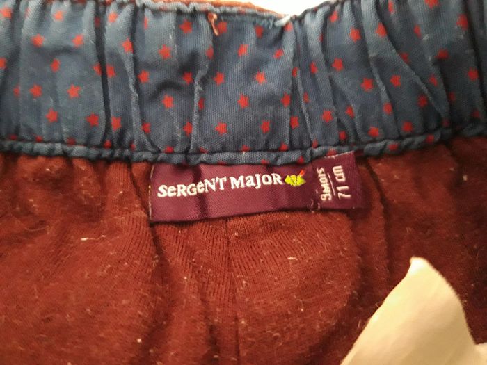 Pantalon Sergent Major bordeaux prune 9 mois 71 cm à boutons, petit cirque - photo numéro 5