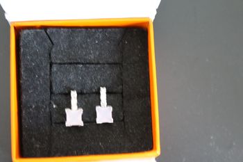 Boucles d'oreilles argent /quartz rose