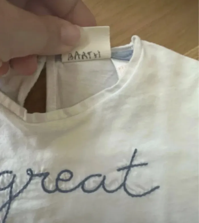 T-shirt blanc Zara fille 12 / 18 mois - photo numéro 5