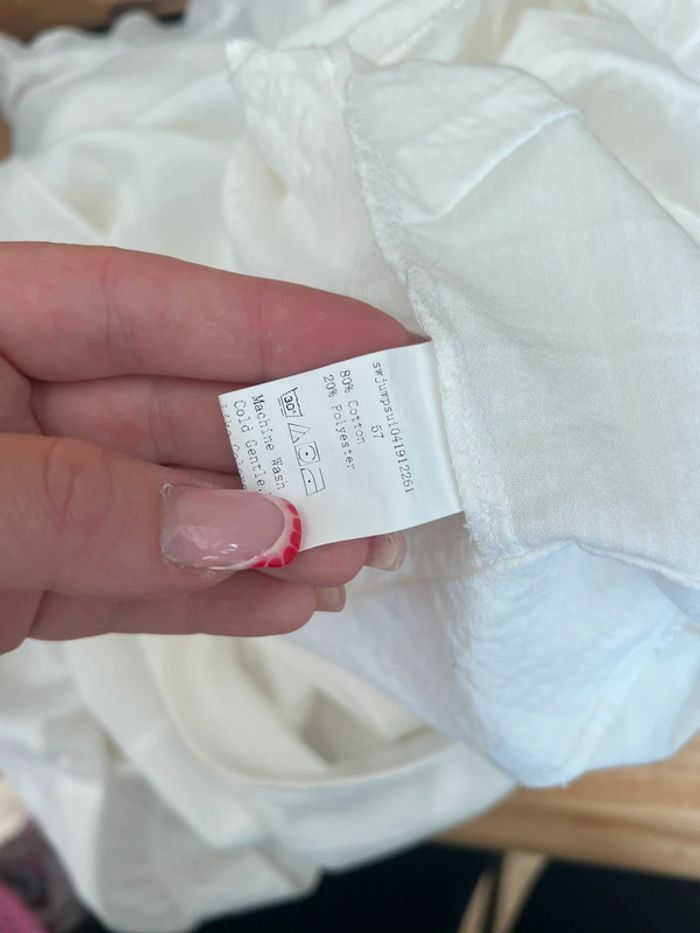 Combishort femme taille M 38 blanche combinaison d’été bohème shein - photo numéro 6