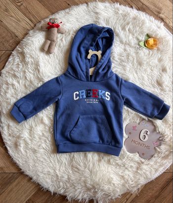 Sweat à capuche bleu - Creeks (6 mois)