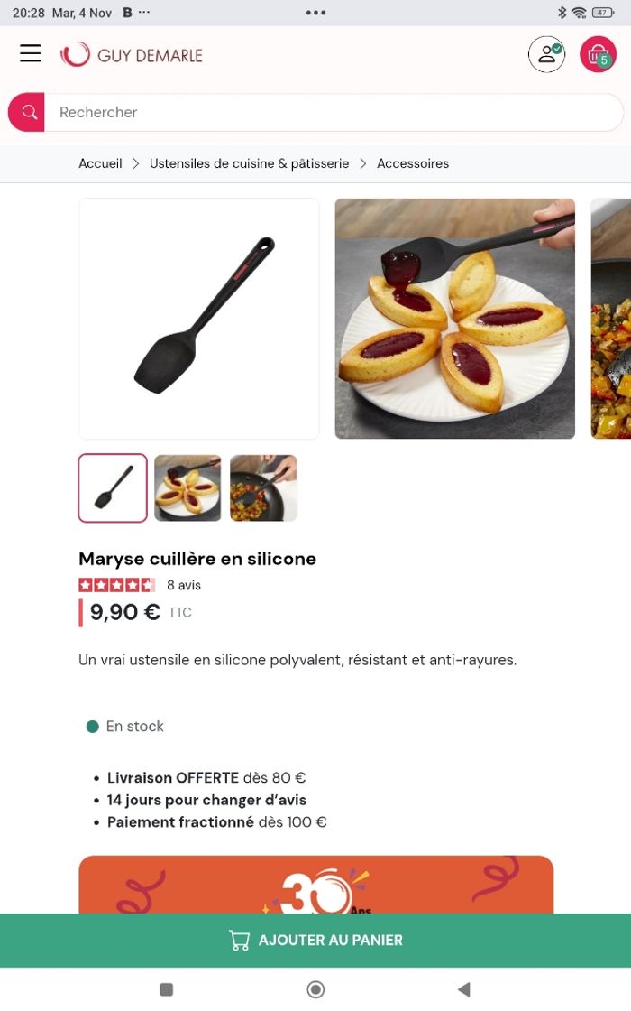 Lot 3 ustensiles GUY DEMARLE