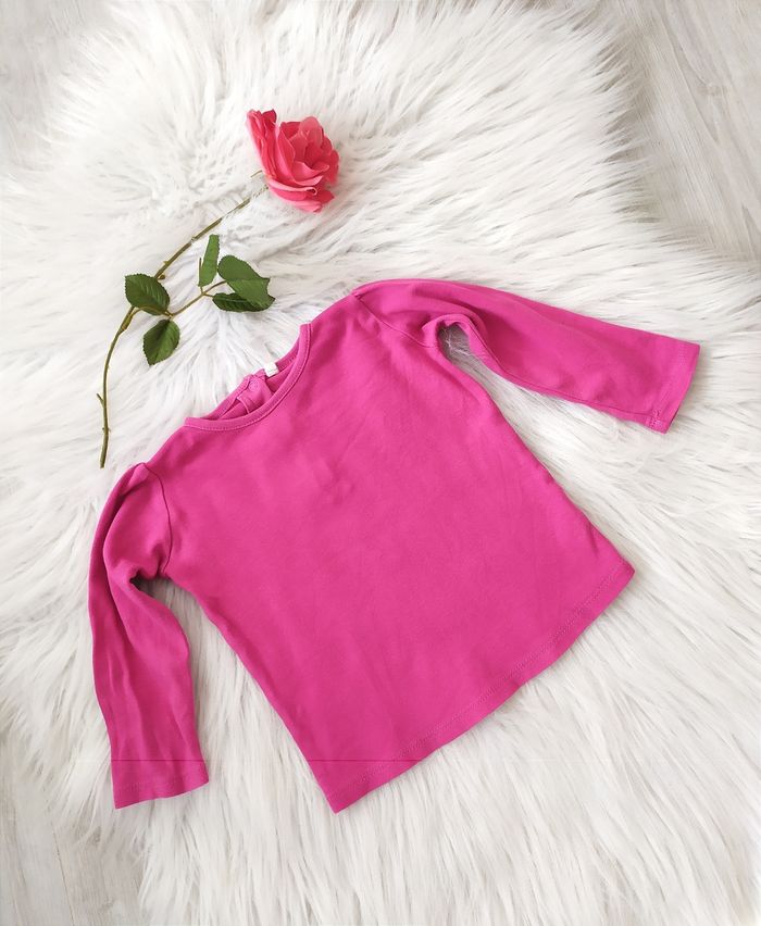 Tee-shirt manches longues rose fushia 23 mois