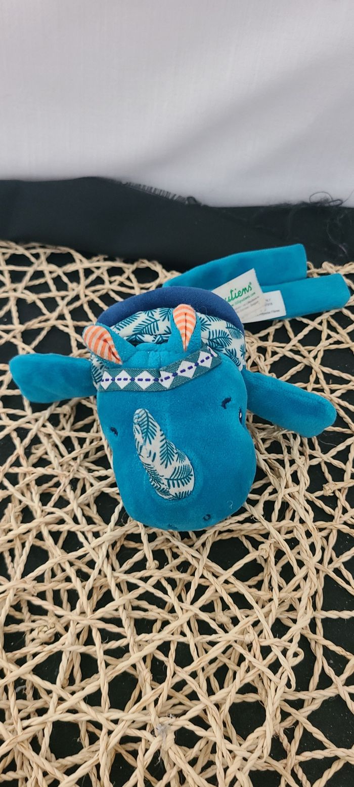 Hochet vibrant Marius le rhinocéros - Bleu lilliputiens - photo numéro 3