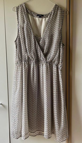 Robe mousseline beige