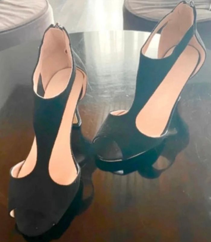 Chaussures de danse ou autre noir 5cm 35 neuves - photo numéro 6
