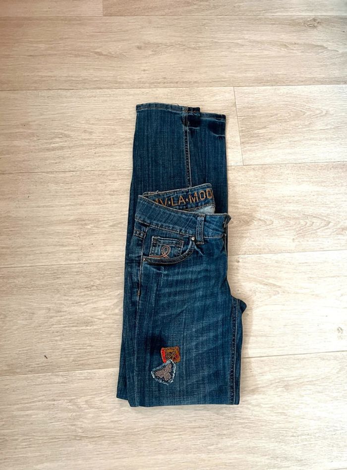 Jean slim vintage La Mode est à Vous 99% coton taille S 36