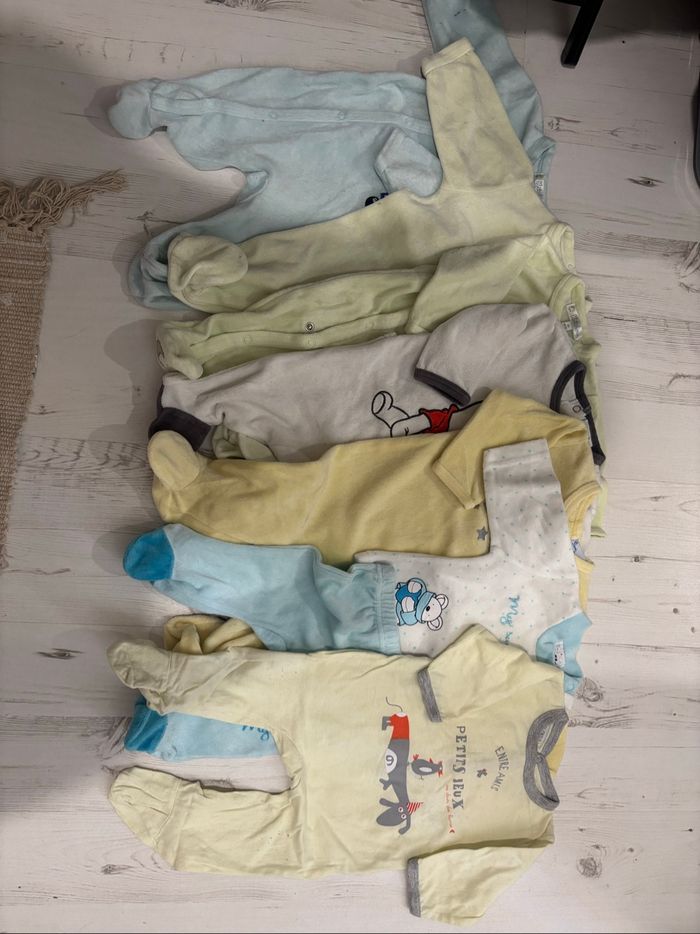 Lot de 5 pyjamas chauds et 1 en coton 3 mois - photo numéro 2