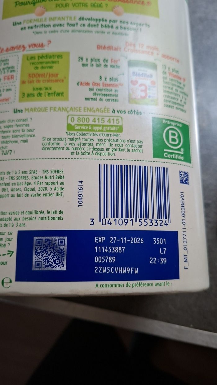 Lait 3eme age - photo numéro 2