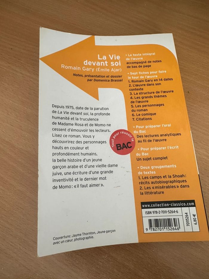 Livre La Vie devant soi Neuf - photo numéro 2