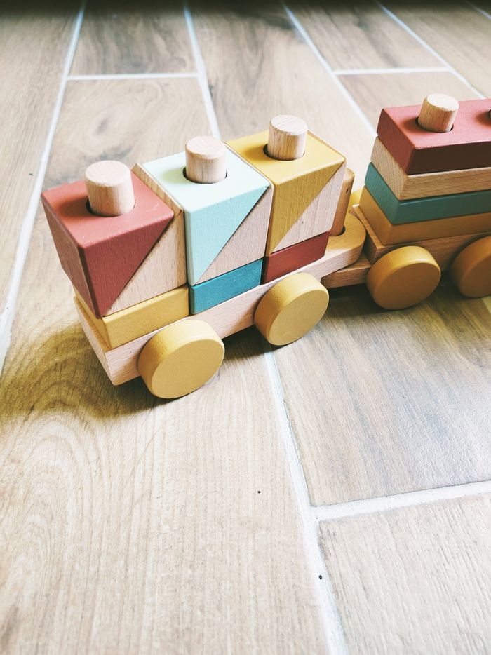 🚂Train blocs à empiler Pure et Nature en bois marque Little dutch - photo numéro 4