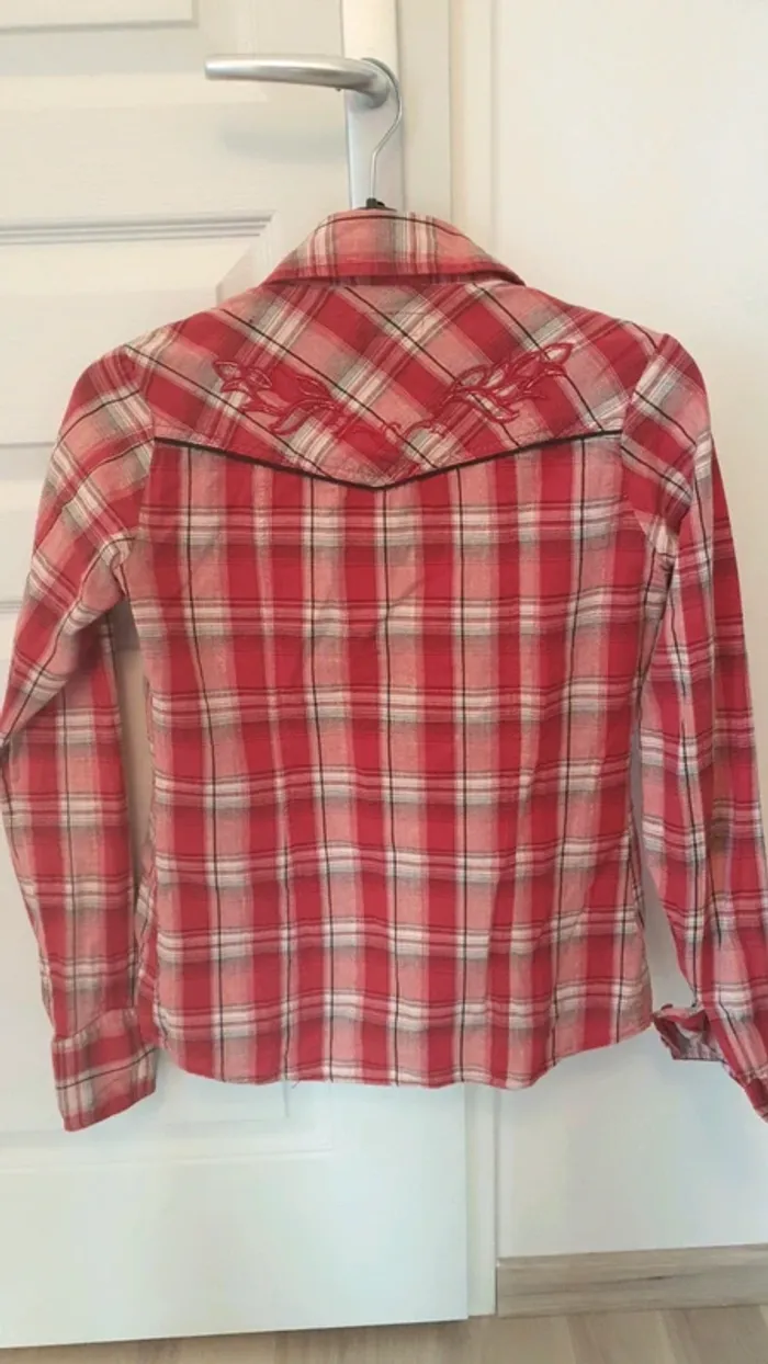 Chemise rouge à carreaux Jennyfer S - photo numéro 4