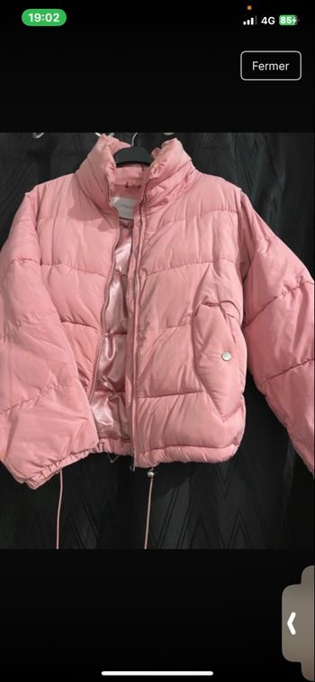 Veste doudoune puffer rose