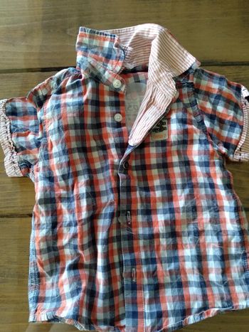Chemise carreaux manches courtes