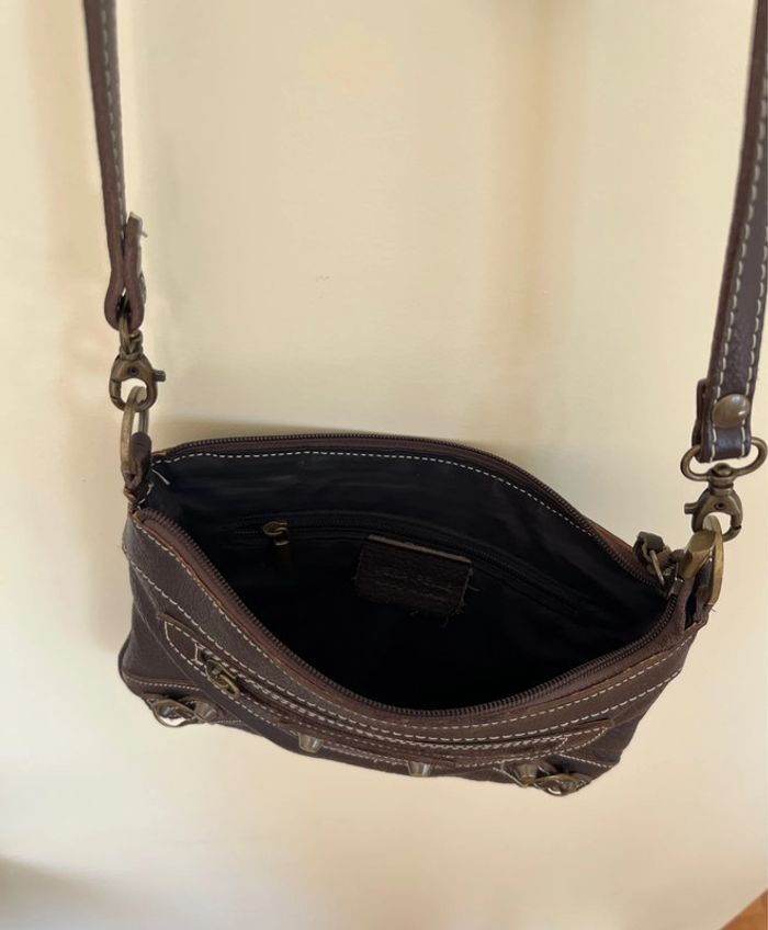 Sac en bandoulière en cuir vera pelle Made in italy it bag city - photo numéro 10