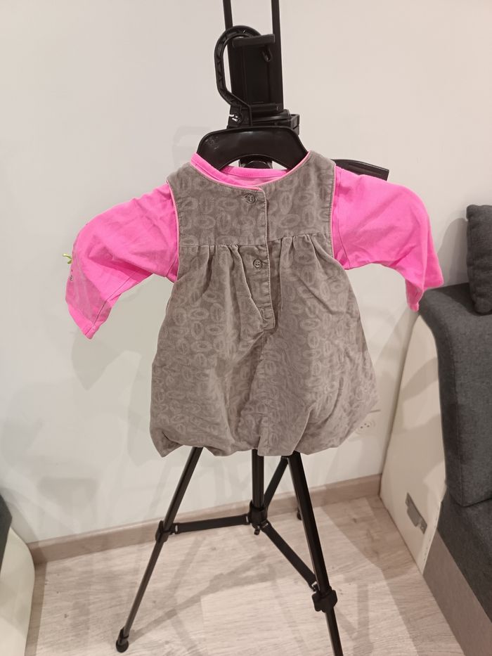 Ensemble 6 mois orchestra gris et rose - photo numéro 4