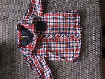 Chemise à carreaux manches longues 9mois
