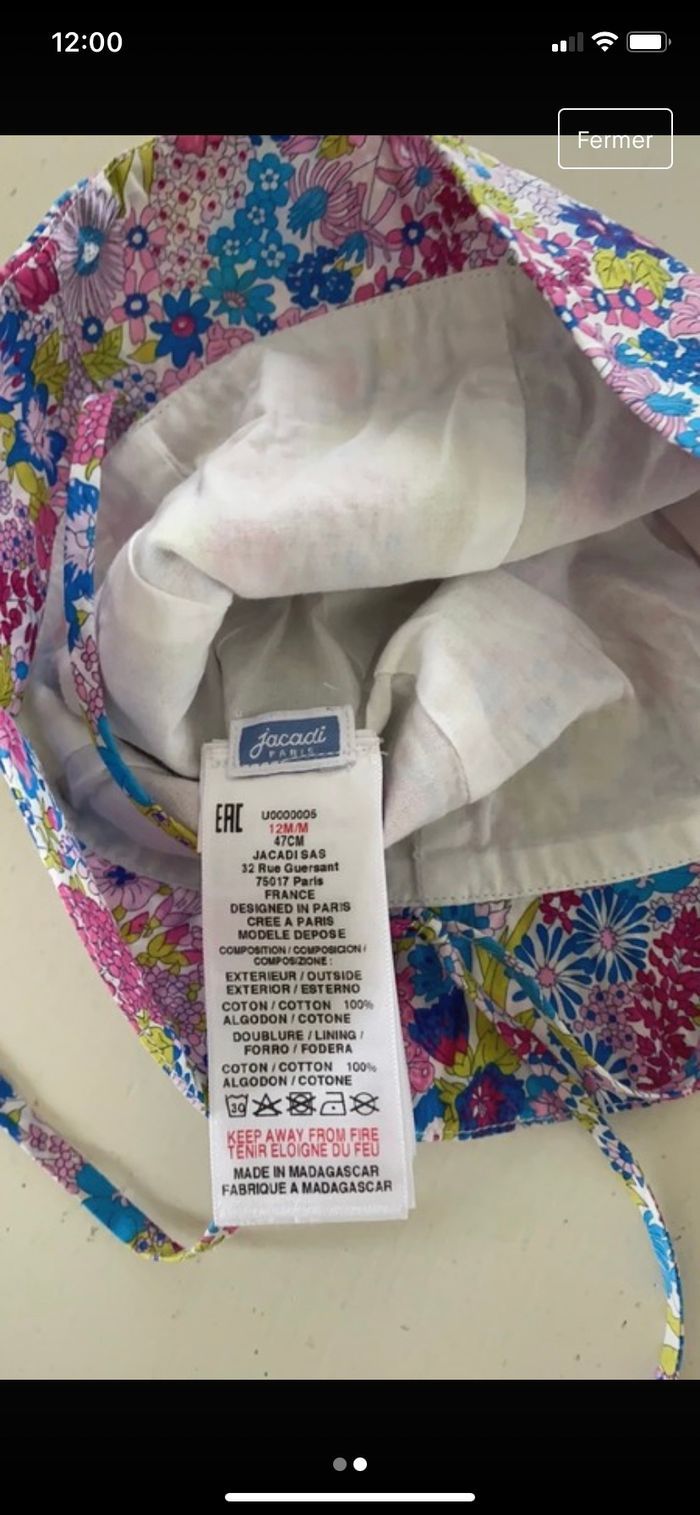 Chapeau catimini 12 mois 47cm - photo numéro 2