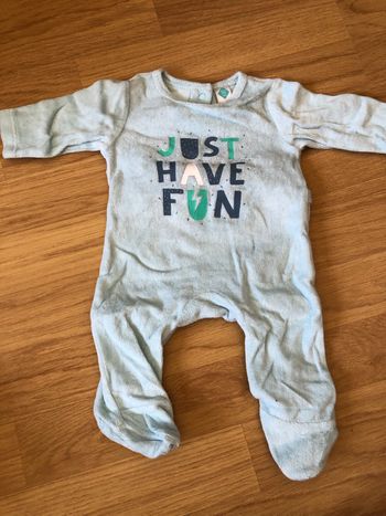 Pyjama velours 1 mois