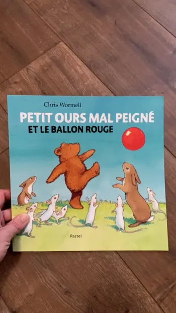 Livre le petit ours mal peigné et le ballon rouge