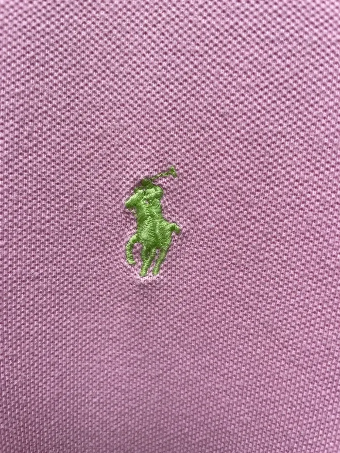 Polo Ralph Lauren pink logo green Skinny Womens XL - photo numéro 2