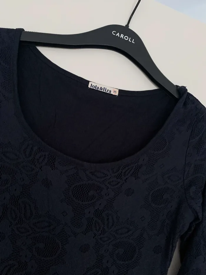 Robe bleu nuit en dentelle taille M Lolaliza - photo numéro 2
