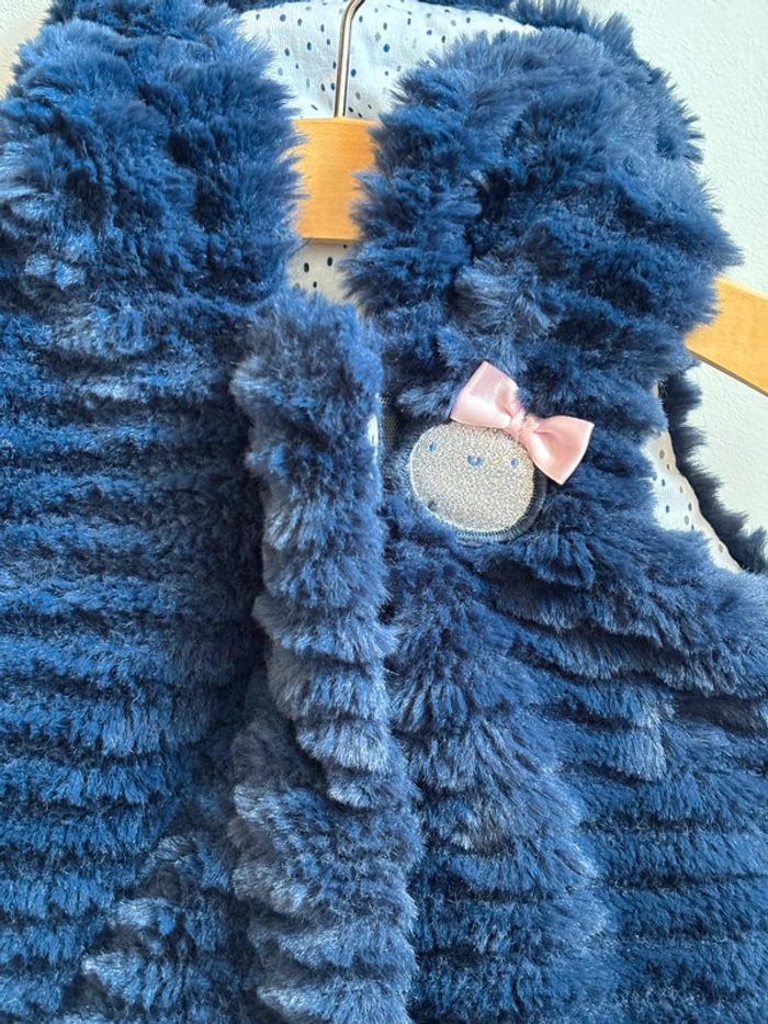 Doudoune sans manche avec capuche bleue 3 mois - photo numéro 3