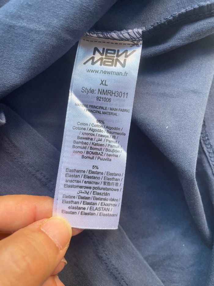 T-shirt bleu marine New man taille M - photo numéro 3