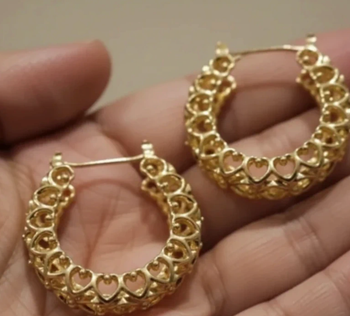 Créoles 25 mm plaquées or 14 carats