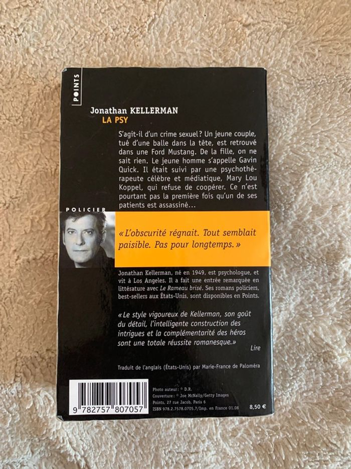 Livre la psy Jonathan Kellerman - photo numéro 2