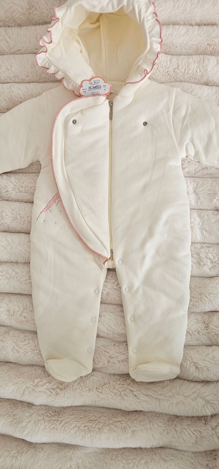 Magnifique combinaison d'hiver bébé fille ourson a strass Neuf - photo numéro 4