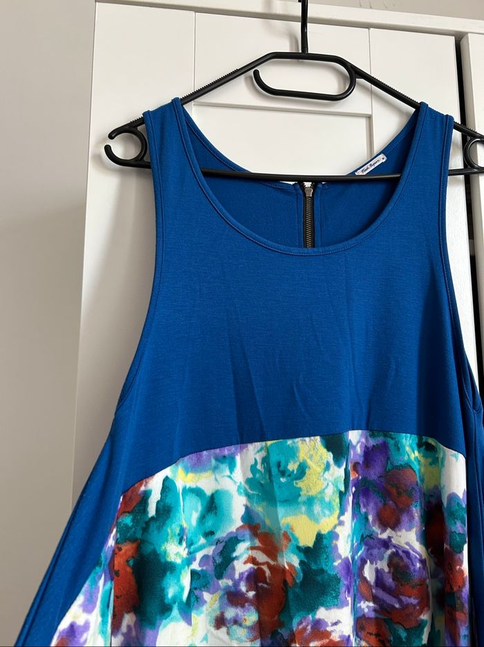 Robe midi marine d’été à motifs Flash Report Taille M - photo numéro 3