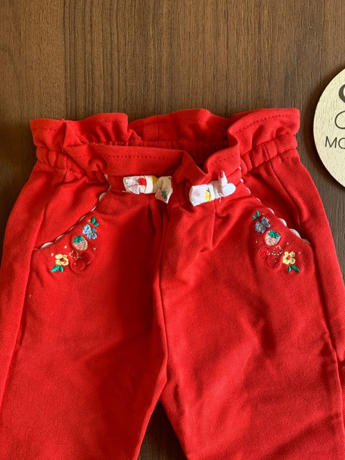 Pantalon Sergent Major 6 mois fille rouge - photo numéro 2