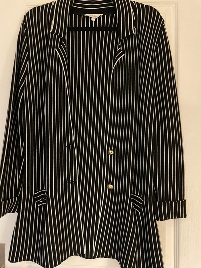 Veste noire rayures blanches Morgan - photo numéro 8