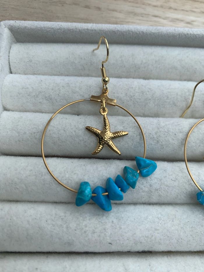 boucles d'oreilles acier inoxydable - photo numéro 2
