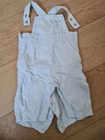 Salopette en velours bleu clair