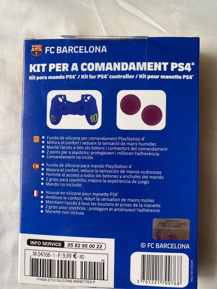 NEUF : kit manette PS4 FC Barcelone - photo numéro 2
