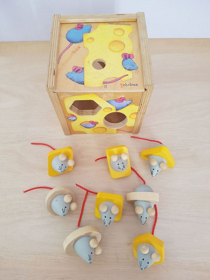 Chelona boîte à formes en bois Mouse box - photo numéro 7