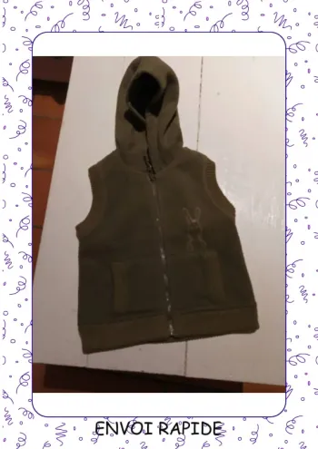Veste polaire sans manche 86 cm