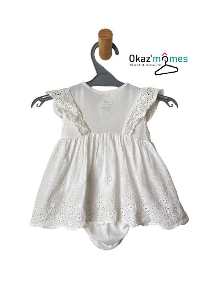 Robe d’été blanche à body intégré - H&M 62cm (2-4 mois) - photo numéro 5