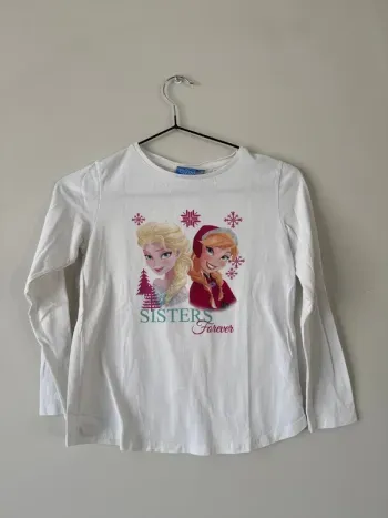 👚 t-shirt à manche longue - la reine des neiges - Disney - 9-10 ans - très bon état