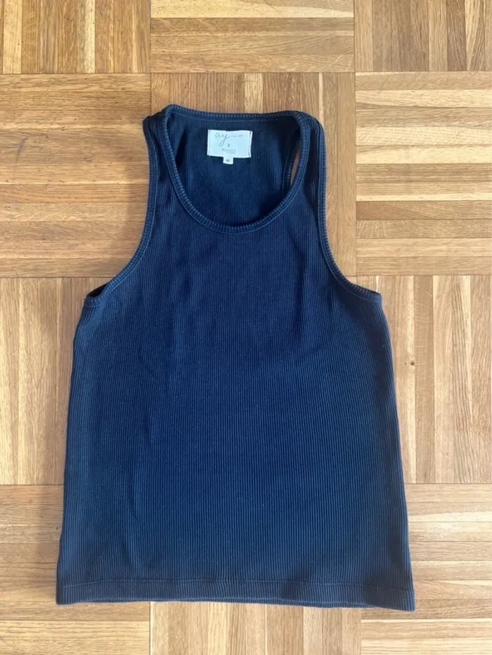 Ay the label top côtelé Billie noir taille S - photo numéro 4