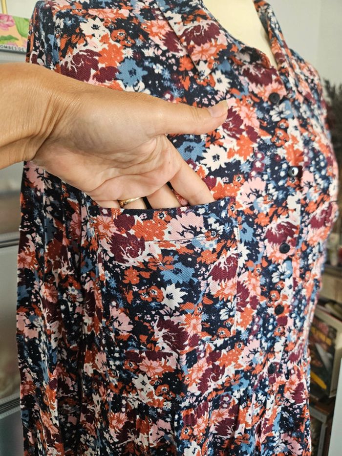 Robe fleurie 🌸 manches longues Kiabi 40 #lora11femme40 - photo numéro 3