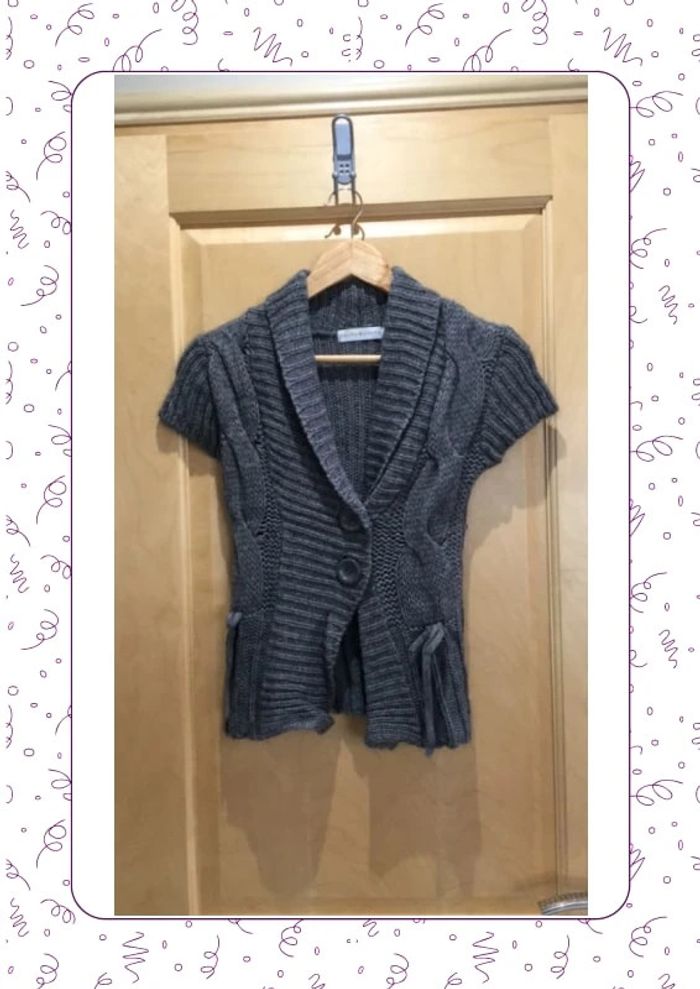 Veste cache cache grise en mohair Taille S