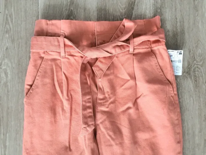 Pontalon paper bag à ceinture taille 38 neuf - photo numéro 2