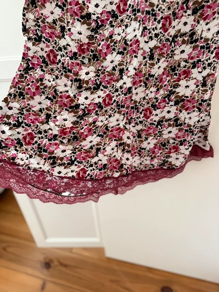 superbe robe fleurie fluide vintage Maje 36 taille 1 - photo numéro 3