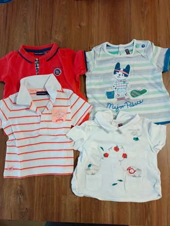Lot de 4 polos manches courtes sergent major 6 mois