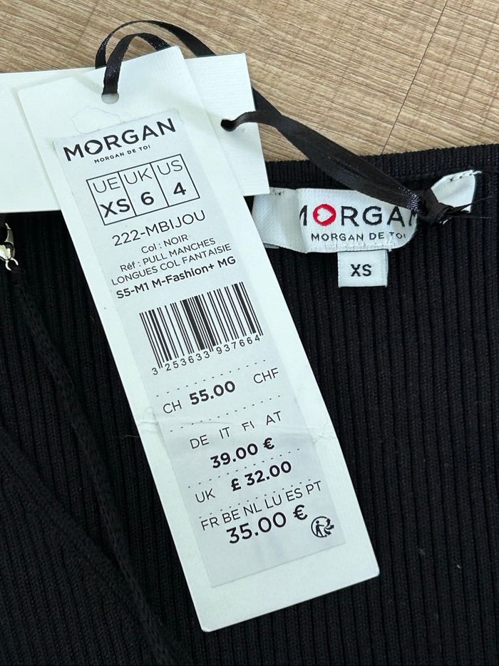 Pull noir neuf à manches longues Morgan taille XS (valeur 35€) - photo numéro 9